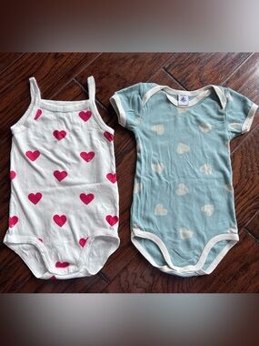 Petit Bateau baby bodysuit set 36m